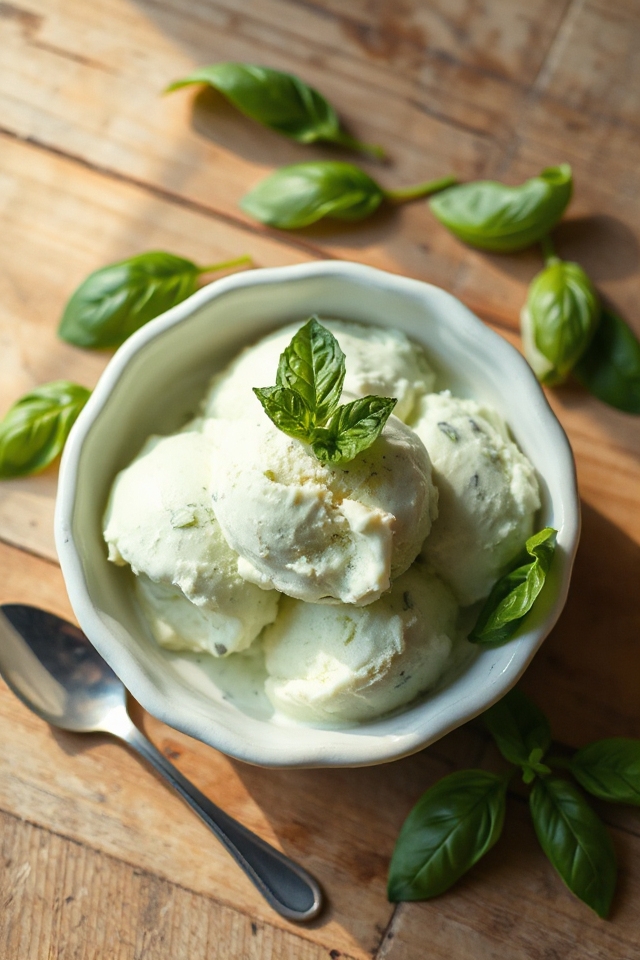 basil flavored frozen dessert recipe