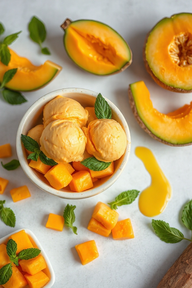 cantaloupe flavored ice cream