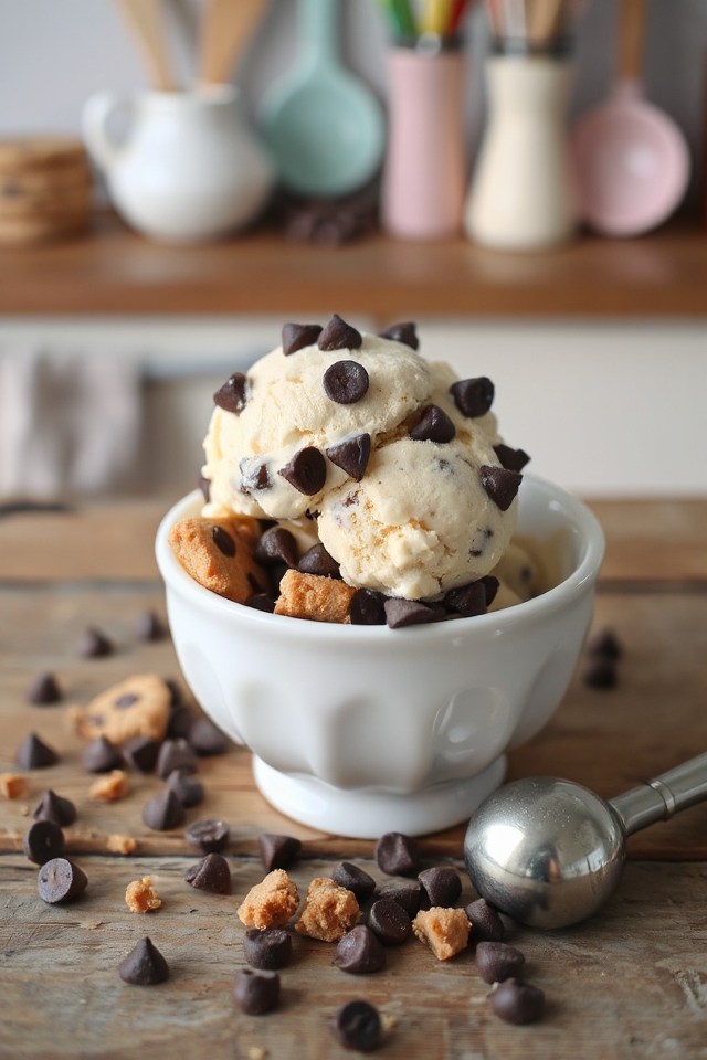 chocolate chip cookie dough ice cream