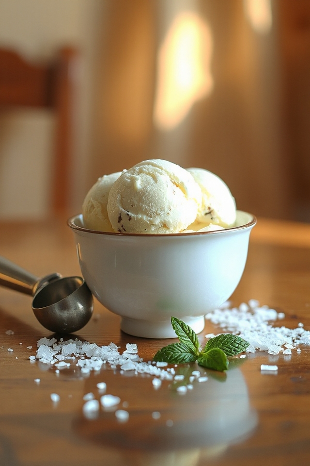 creamy rum ice cream