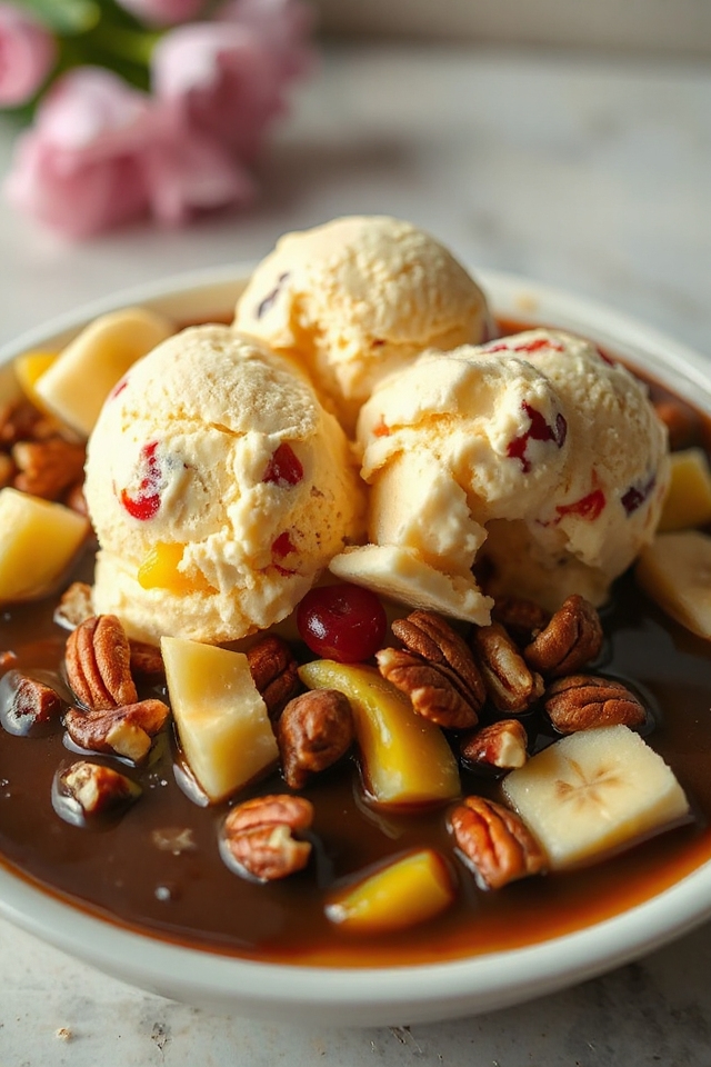 delicious homemade banana split