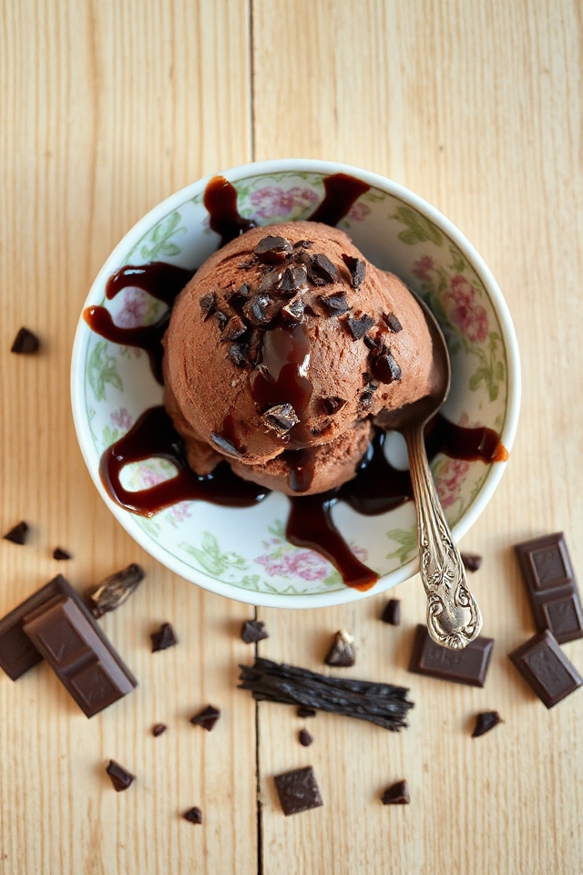 delicious homemade chocolate ice cream