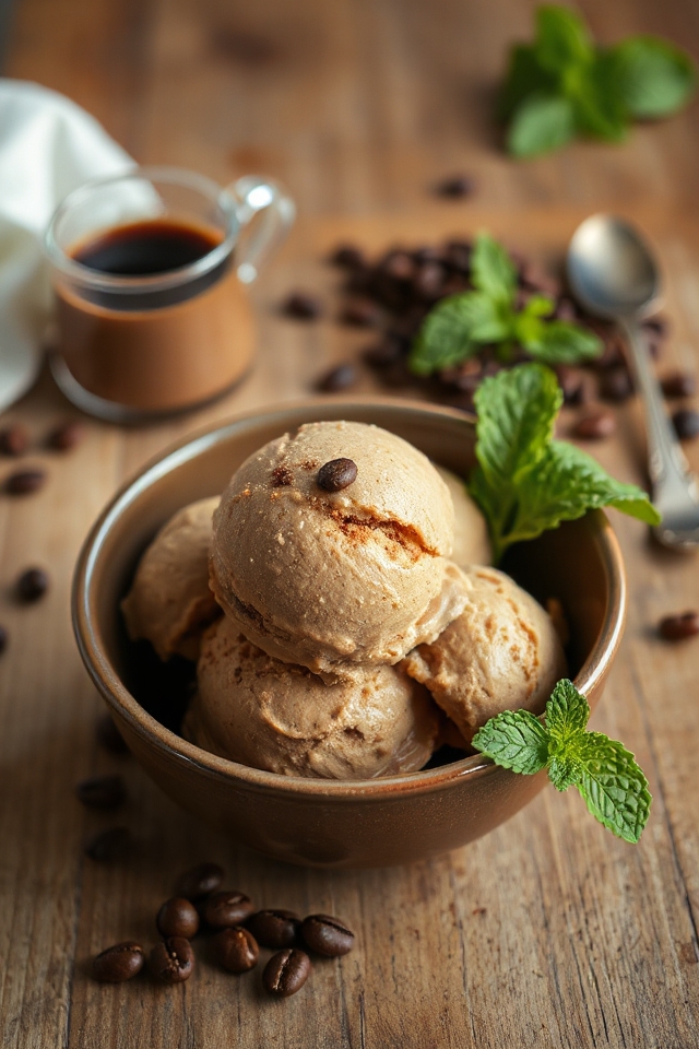 delicious homemade coffee ice cream