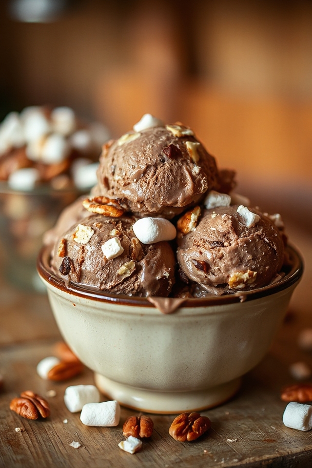 delightful rocky road ice cream