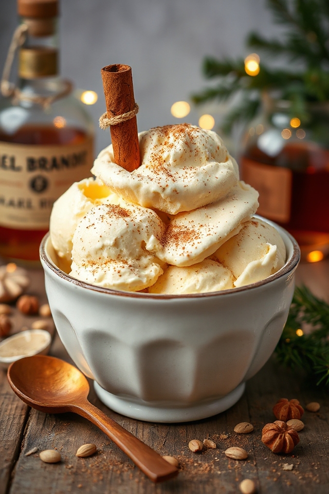 eggnog flavored frozen dessert