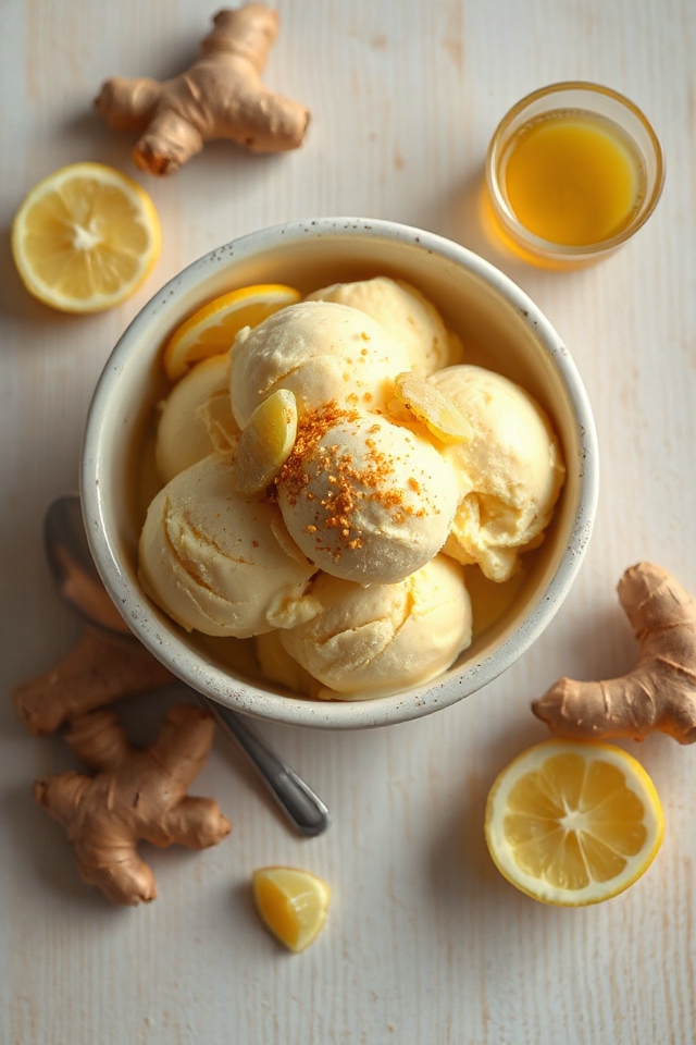 ginger flavored frozen dessert