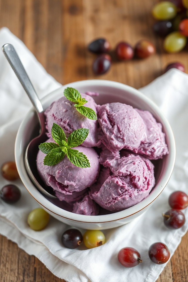 grape flavored ice cream