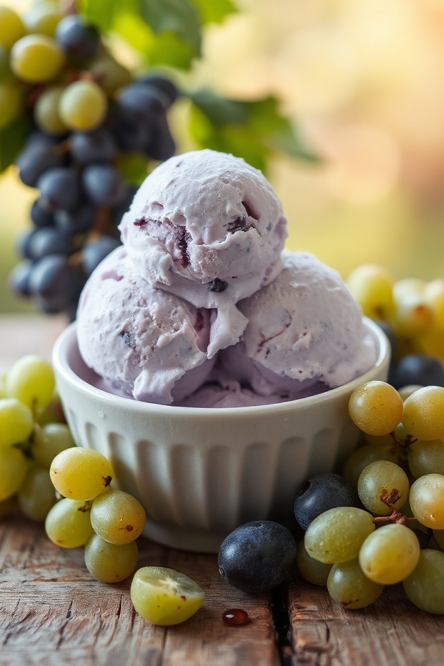 grape ice cream recipe instructions