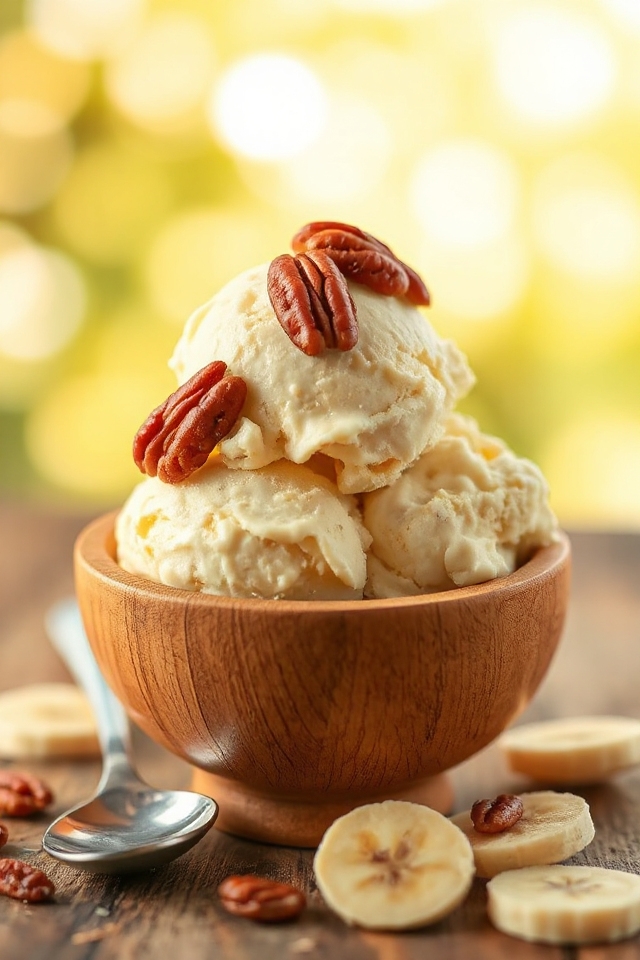 homemade banana nut ice cream