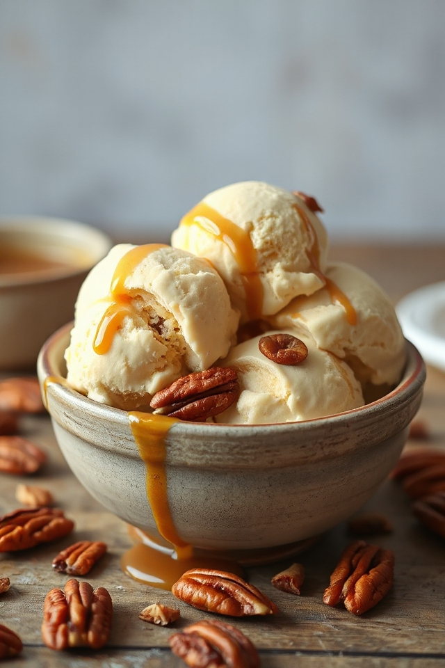 homemade butter pecan ice cream