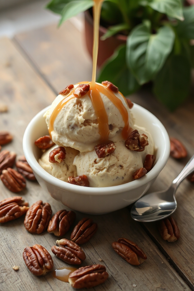 homemade butter pecan ice cream