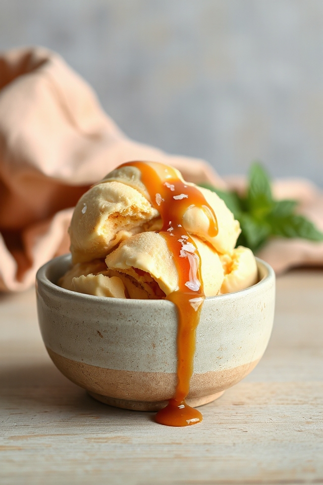 homemade caramel ice cream