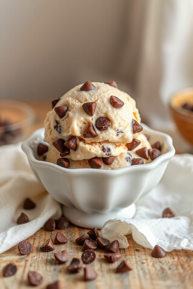 homemade chocolate chip ice cream