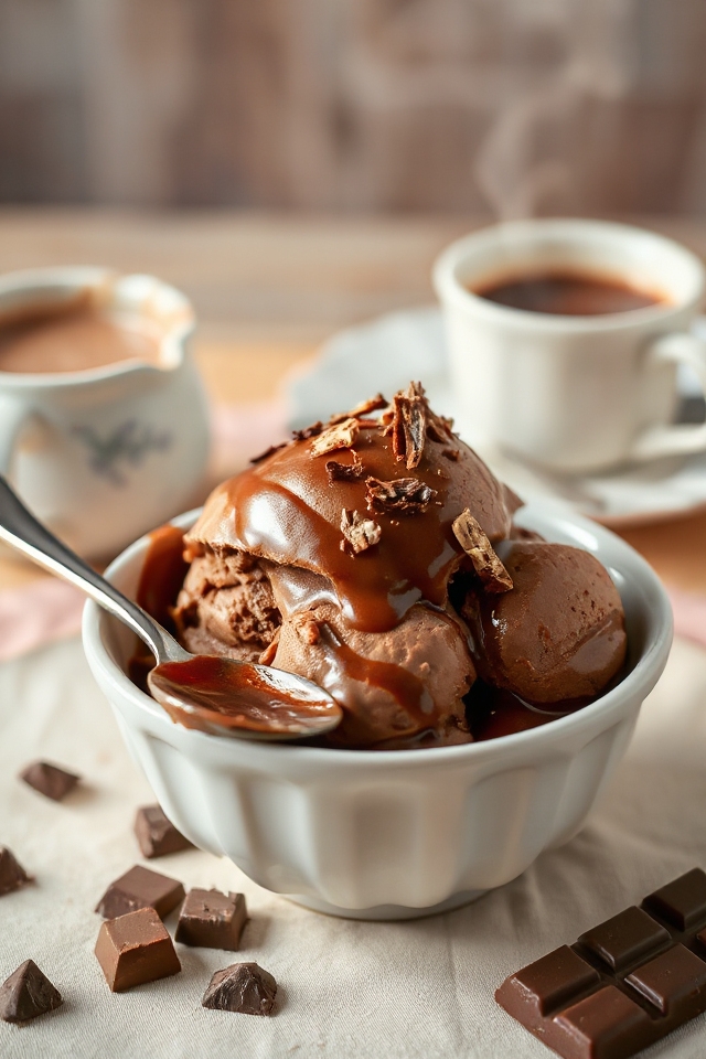 homemade chocolate custard ice cream