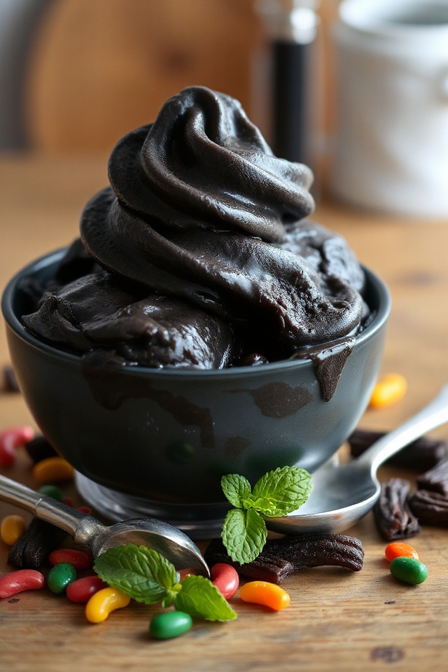 homemade licorice ice cream