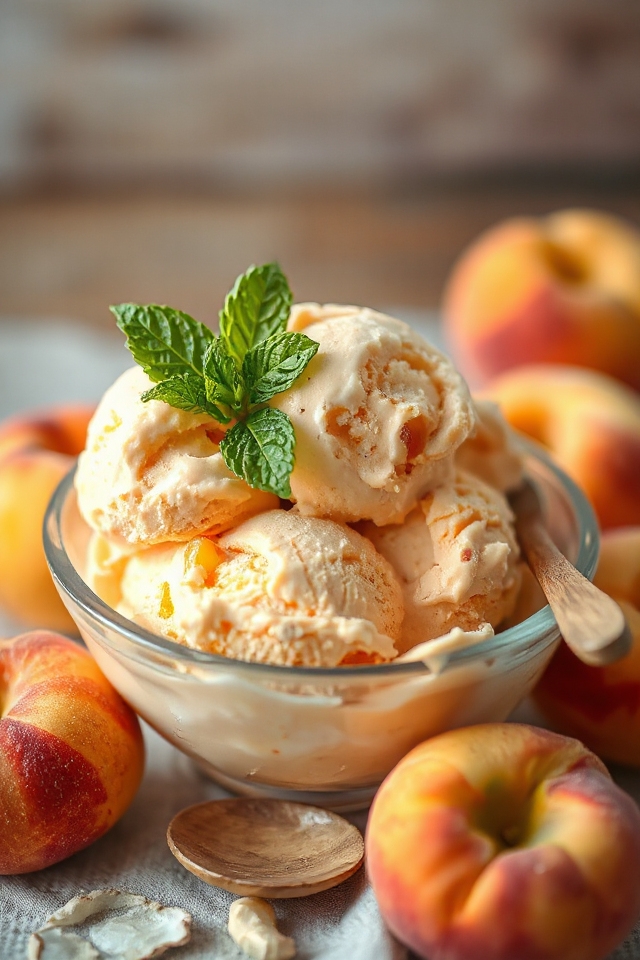homemade peach ice cream recipe