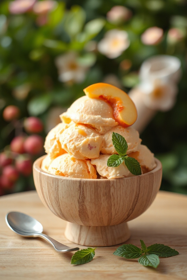 homemade peach ice cream recipe