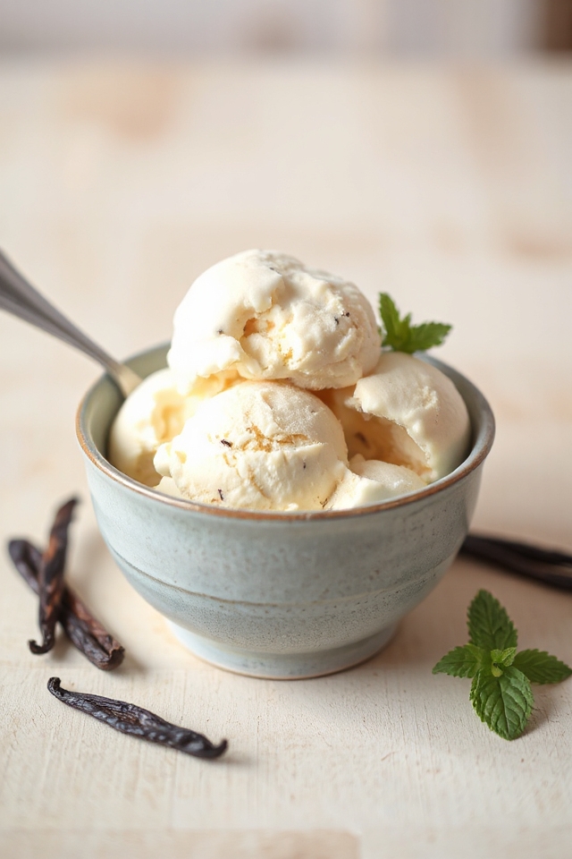 homemade vanilla bean ice cream