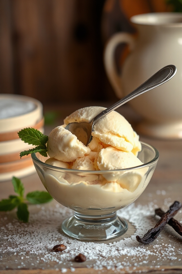 homemade vanilla ice cream