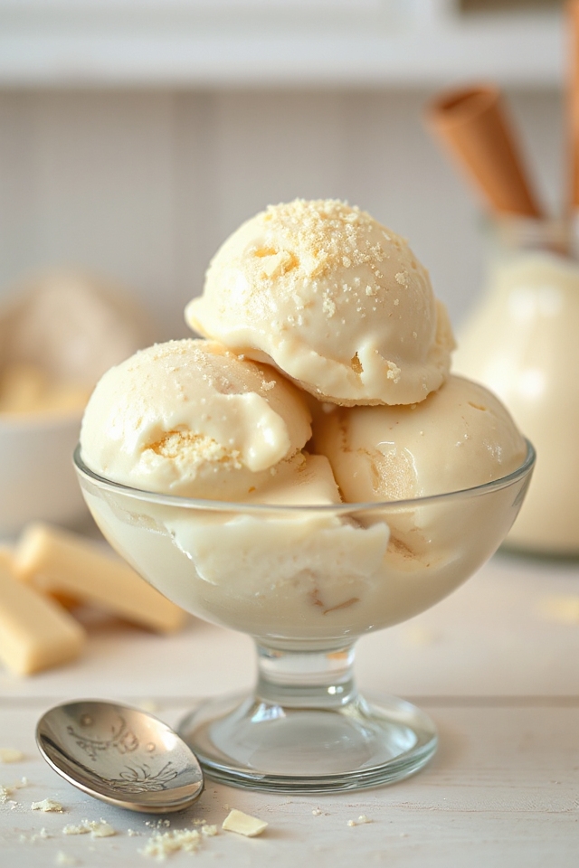 homemade white chocolate ice cream