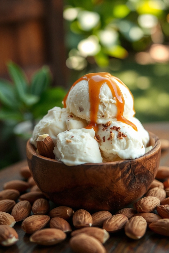 make almond ice cream