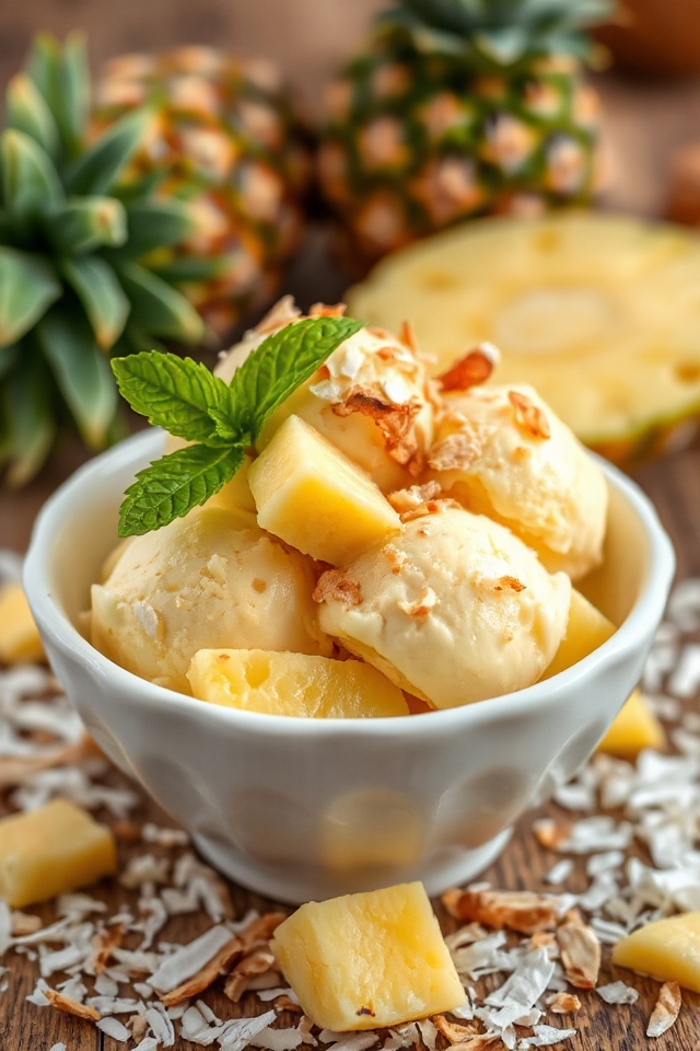 pineapple coconut ice cream delight