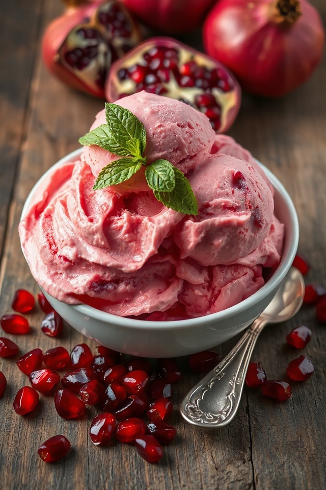pomegranate ice cream recipe