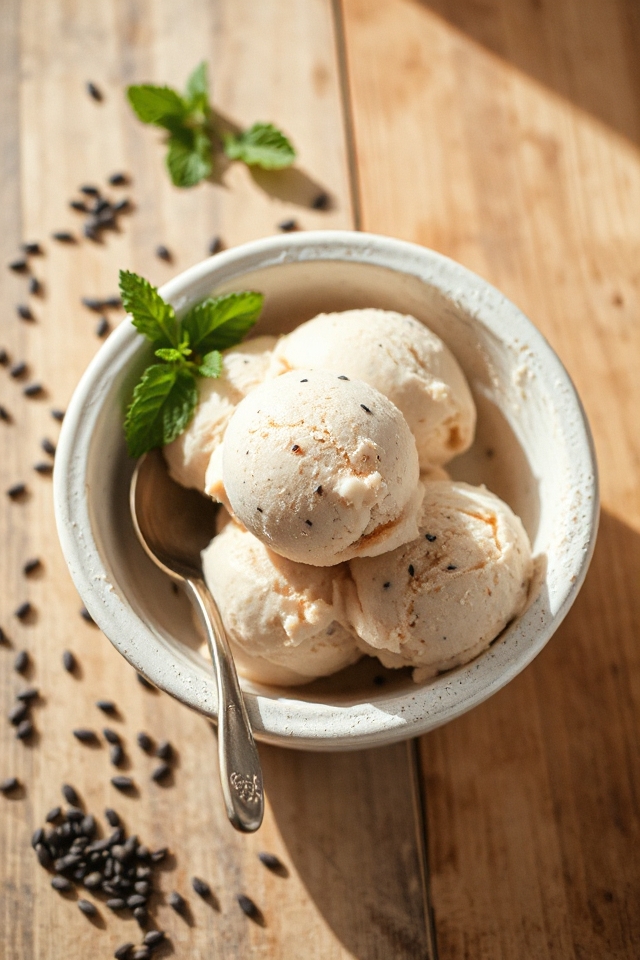 sesame flavored ice cream recipe