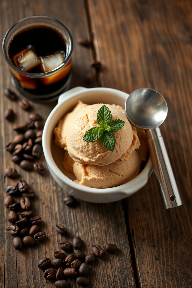 simple homemade coffee ice cream
