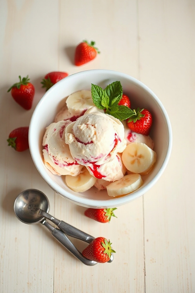 strawberry banana ice cream recipe