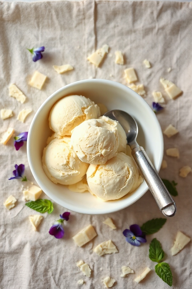 white chocolate ice cream