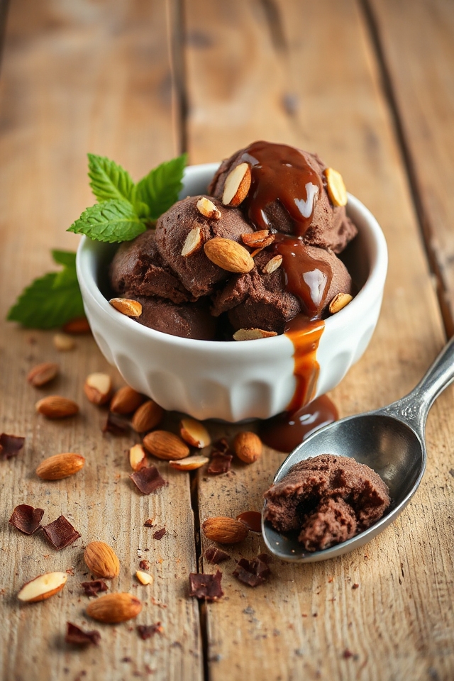 chocolate almond ice cream
