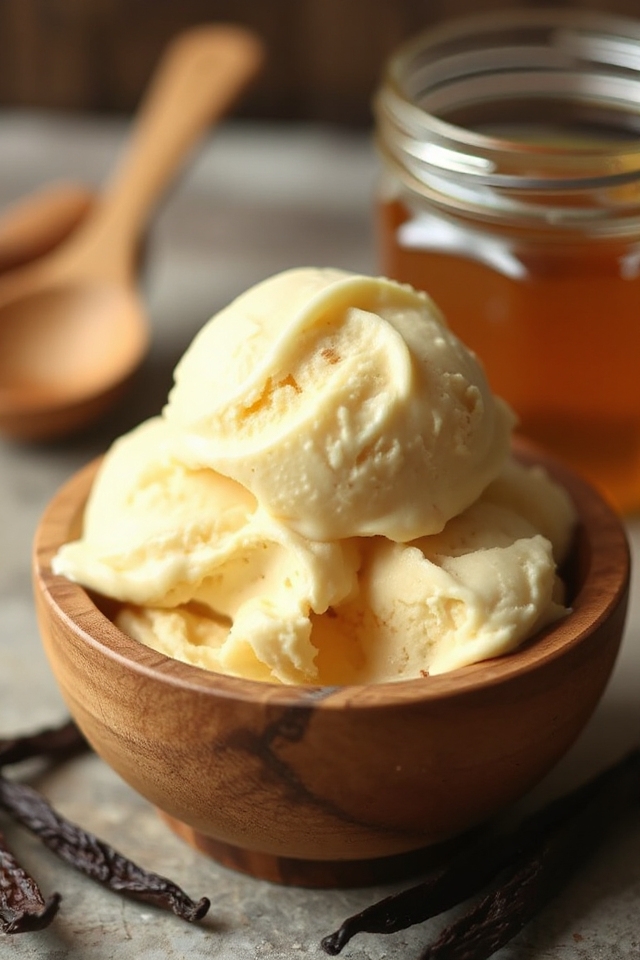 make creamy honey ice cream